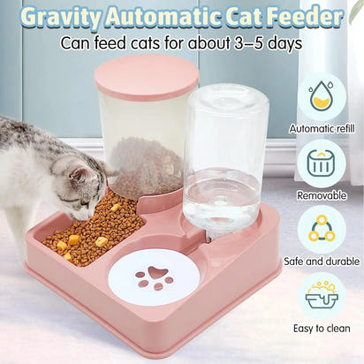 Automatic Cat Feeder & Waterer Set™